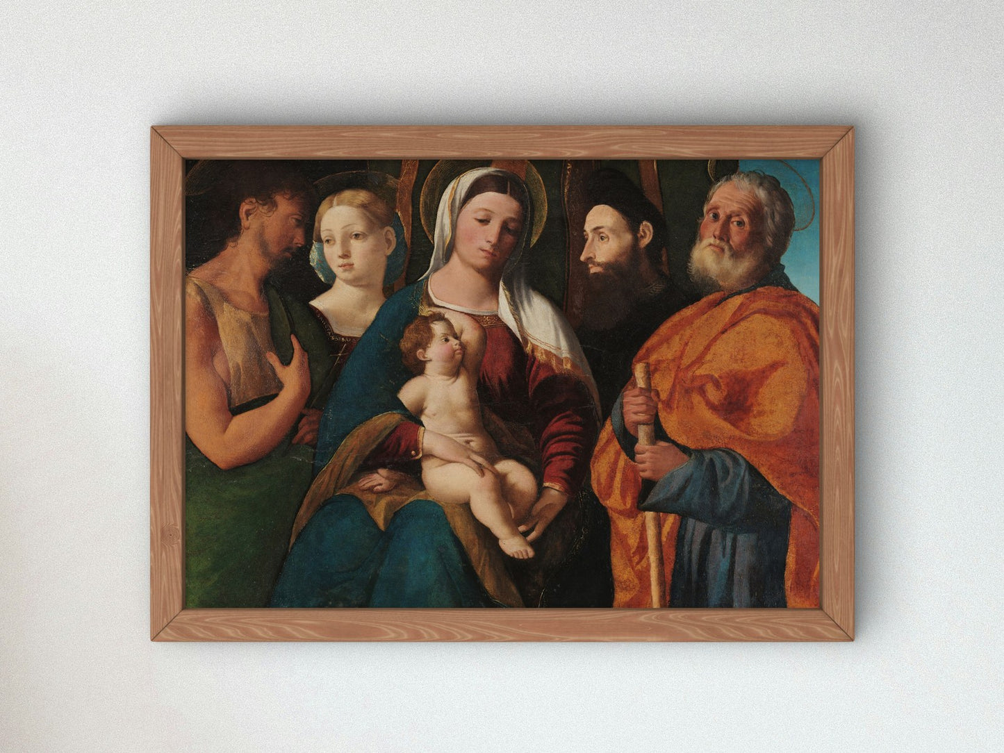 Sacra Conversazione by Dosso Dossi 1520, Wall Art Print, Fine Art Reproduction, Museum Quality Decor, Poster