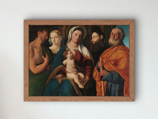 Sacra Conversazione by Dosso Dossi 1520, Wall Art Print, Fine Art Reproduction, Museum Quality Decor, Poster