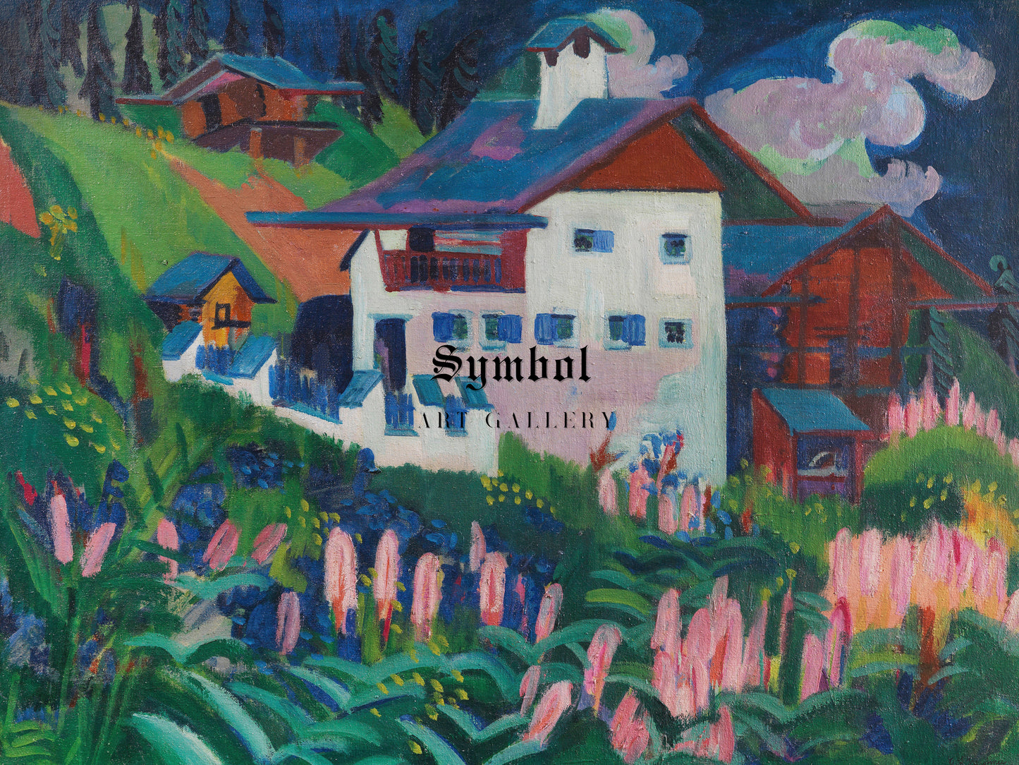 Our House by Ernst Ludwig Kirchner 1918, Wall Art Print, Fine Art Reproduction, Museum Quality Decor, Poster