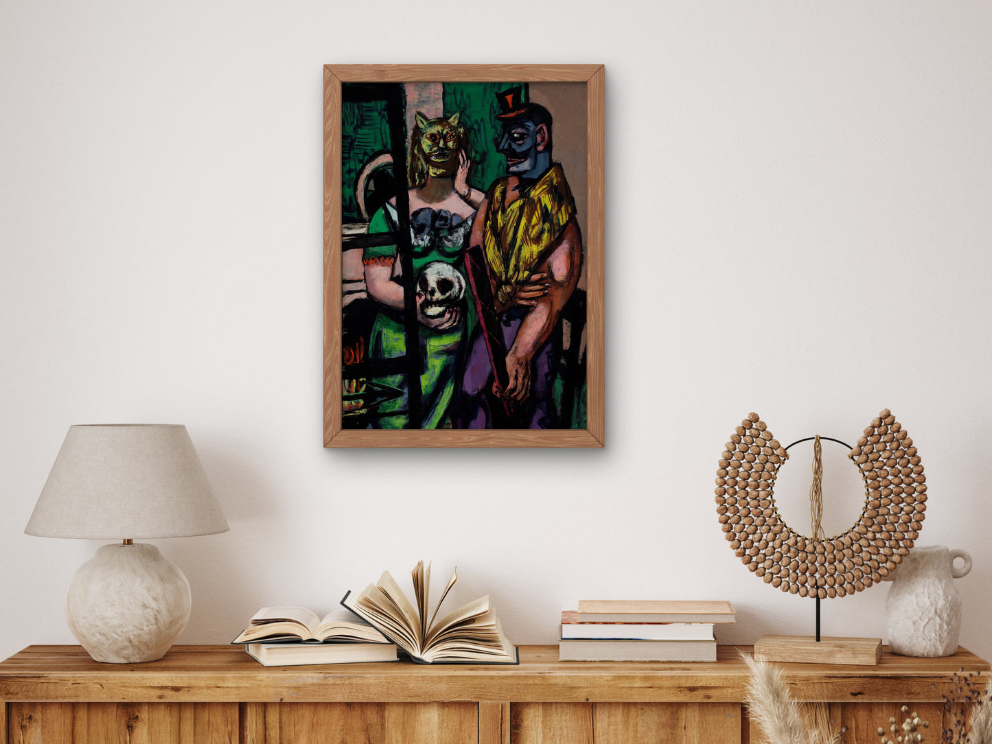 Masquerade by Max Beckmann 1948, Wall Art Print, Fine Art Reproduction, Museum Quality Decor, Poster