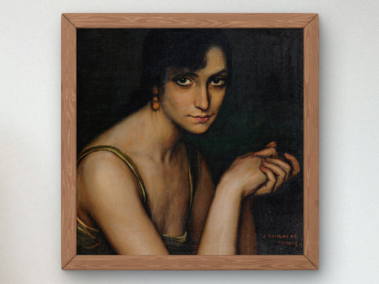 Julita Cerdá by Julio Romero de Torres, Wall Art Print, Fine Art Reproduction, Museum Quality Decor, Poster