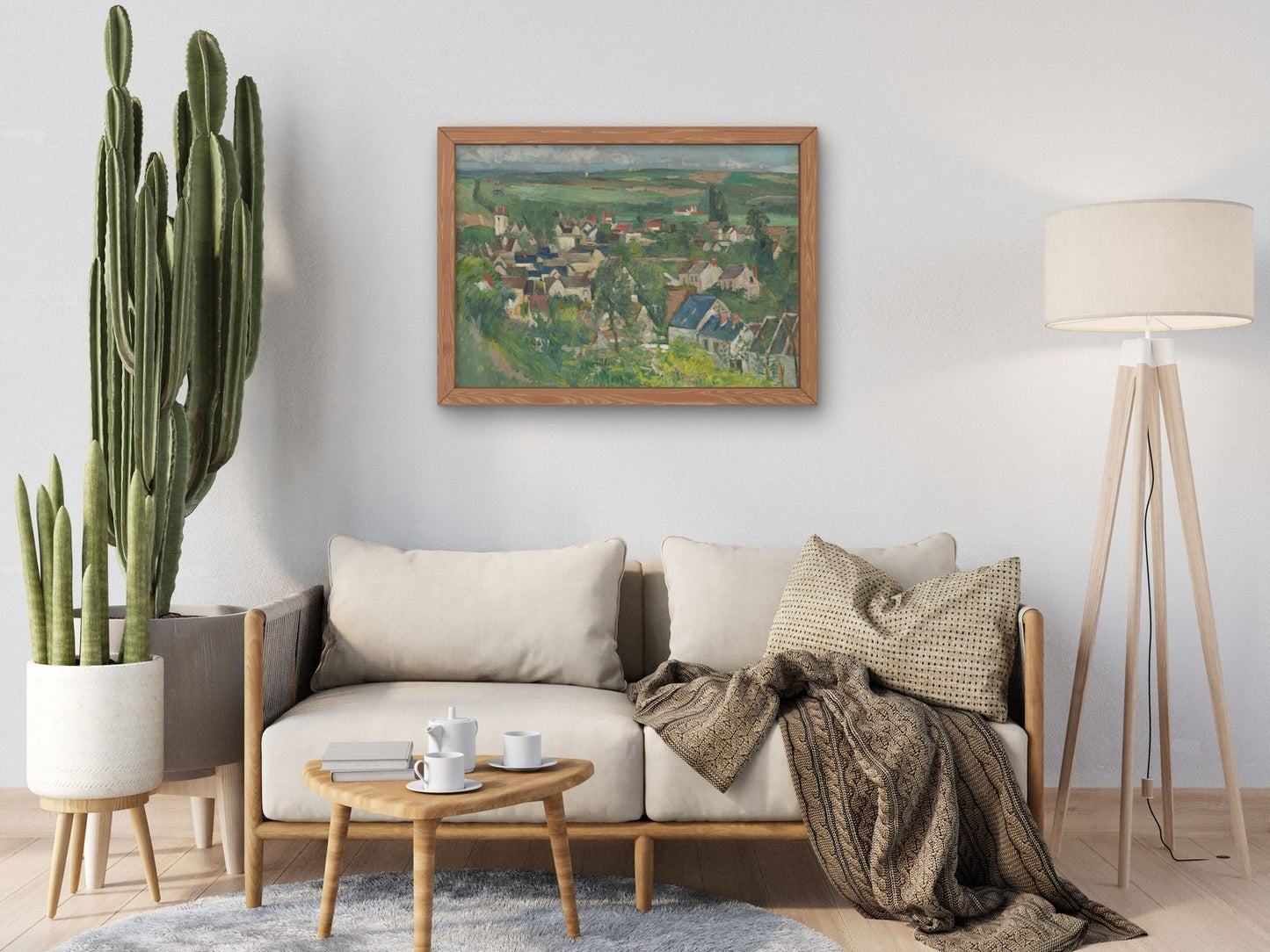 Auvers Panoramic View by Paul Cézanne 1873, Wall Art Print, Fine Art Reproduction, Museum Quality Decor, Poster