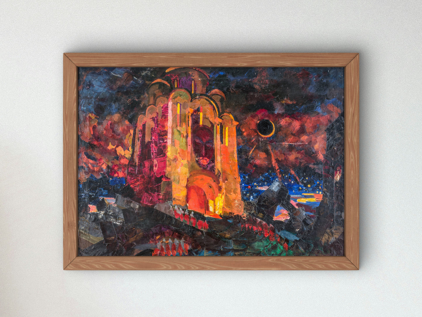 Sketch of the Decorations Eclipse by Fyodor Fyodorovsky 1934, Wall Art Print, Fine Art Reproduction, Museum Quality Decor, Poster