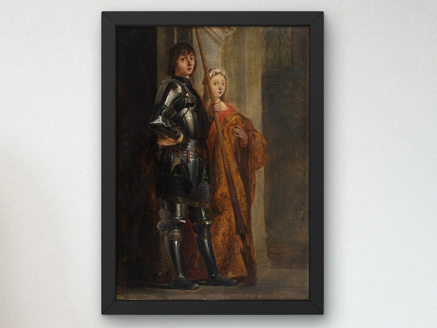 Saints George and Cecilia by David Teniers the Younger 1653, Wall Art Print, Fine Art Reproduction, Museum Quality Decor, Poster