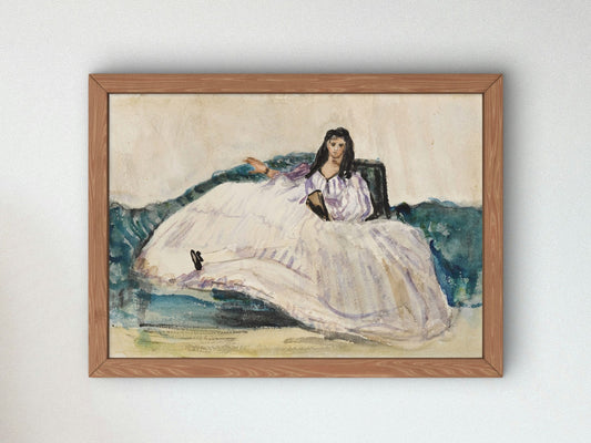 Jeanne Duval by Édouard Manet 1862, Wall Art Print, Fine Art Reproduction, Museum Quality Decor, Poster