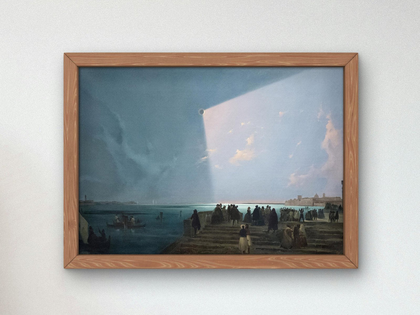 Eclipse of the Sun in Venice on July 8 1842 by Ippolito Caffi, Romanticism and Classical Landscapes, fine art print