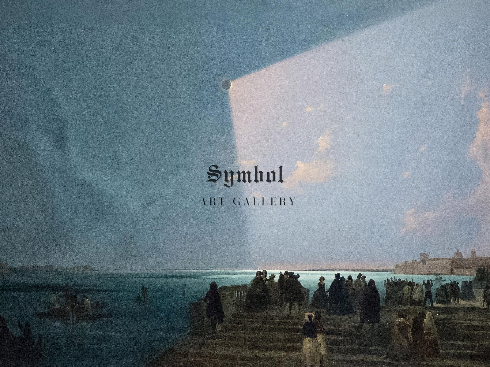 Eclipse of the Sun in Venice on July 8 1842 by Ippolito Caffi, Romanticism and Classical Landscapes, fine art print