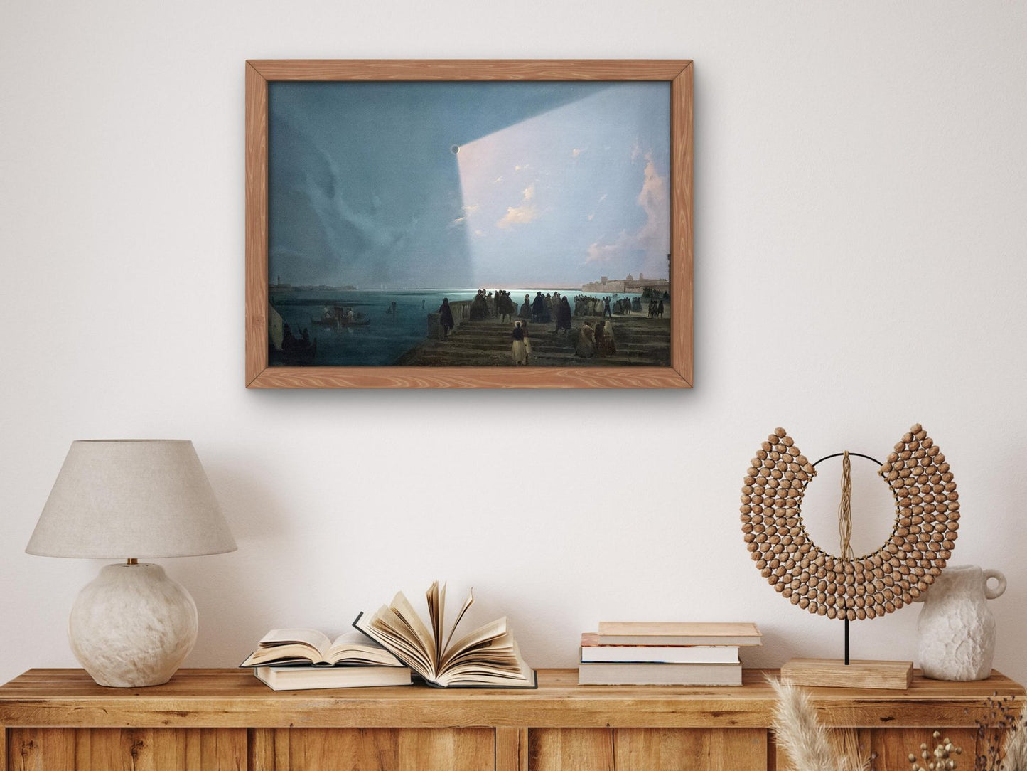 Eclipse of the Sun in Venice on July 8 1842 by Ippolito Caffi, Romanticism and Classical Landscapes, fine art print