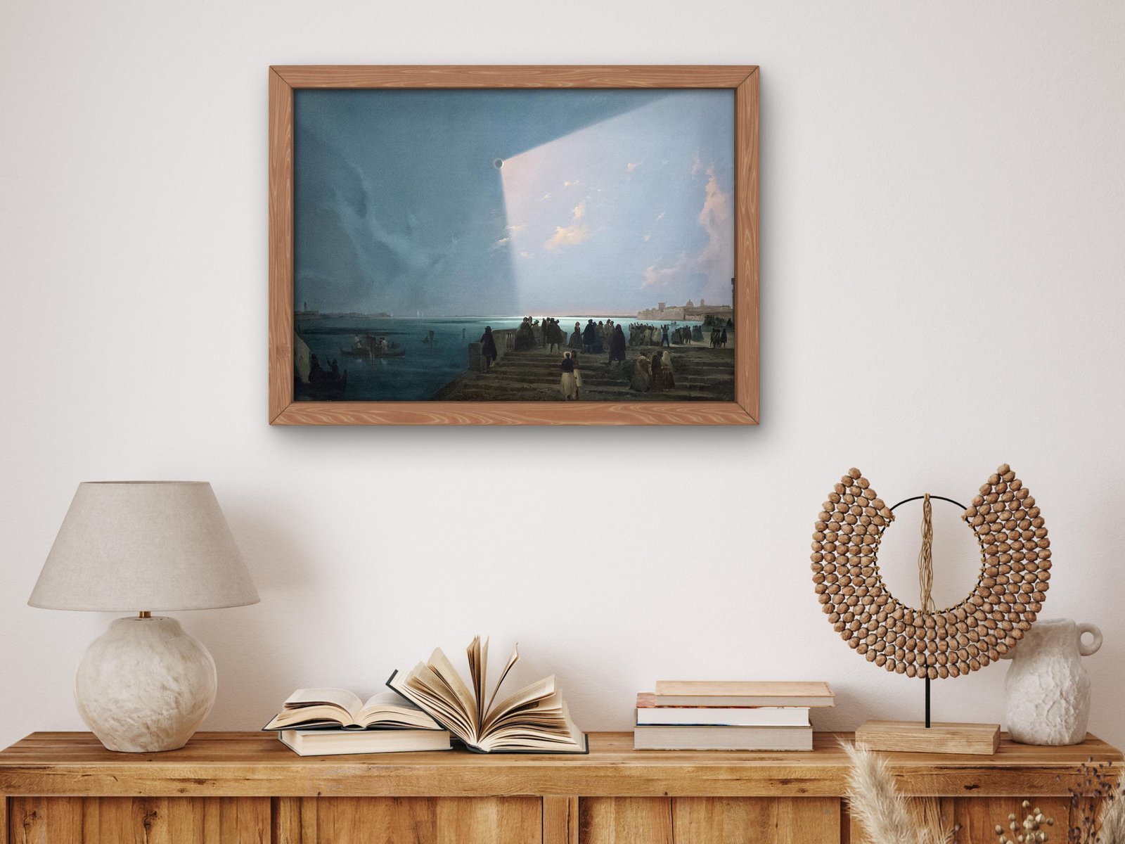 Eclipse of the Sun in Venice on July 8 1842 by Ippolito Caffi, Romanticism and Classical Landscapes, fine art print