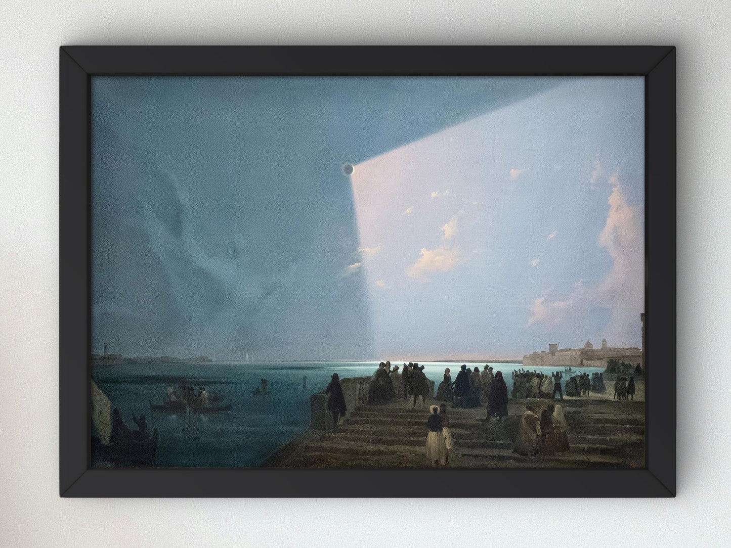 Eclipse of the Sun in Venice on July 8 1842 by Ippolito Caffi, Romanticism and Classical Landscapes, fine art print