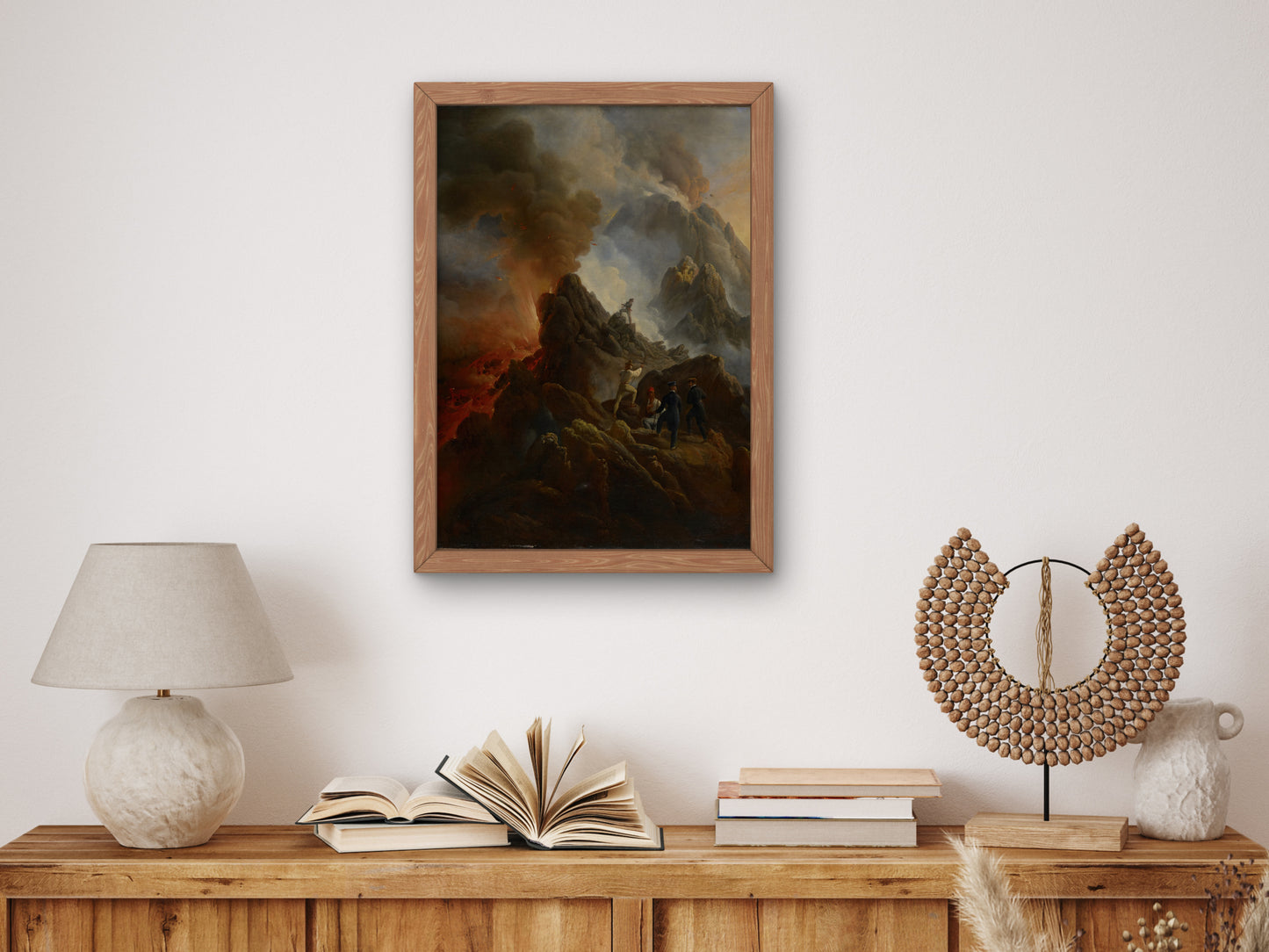 Vesuvius Erupting by Horace Vernet 1822, Wall Art Print, Fine Art Reproduction, Museum Quality Decor, Poster