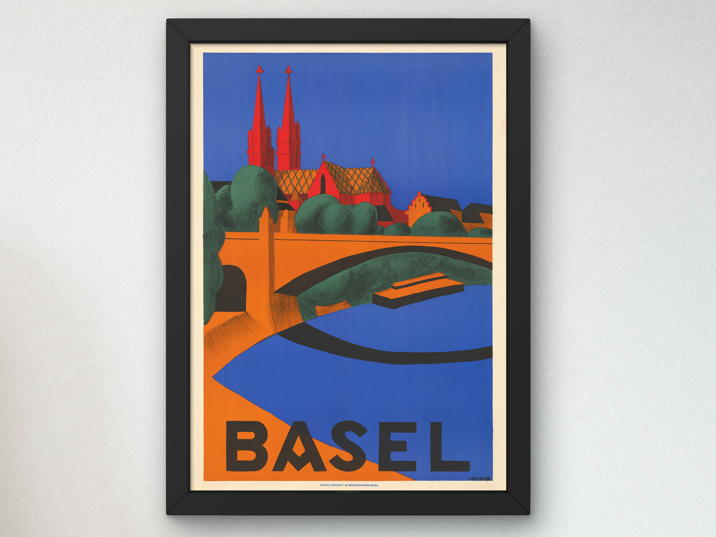 Basel by Hedwig Thoma 1927, Wall Art Print, Fine Art Reproduction, Museum Quality Decor, Poster