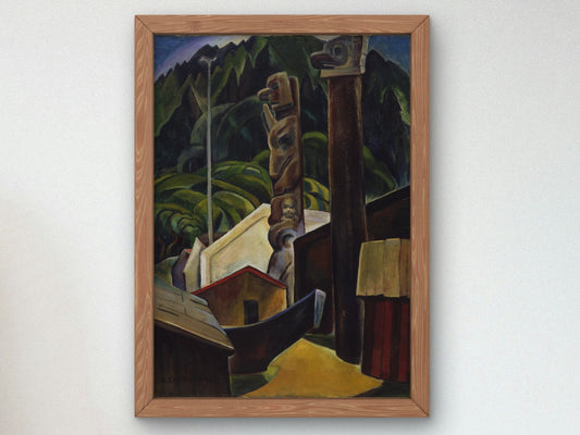 A Haida Village by Emily Carr 1929, Wall Art Print, Fine Art Reproduction, Museum Quality Decor, Poster