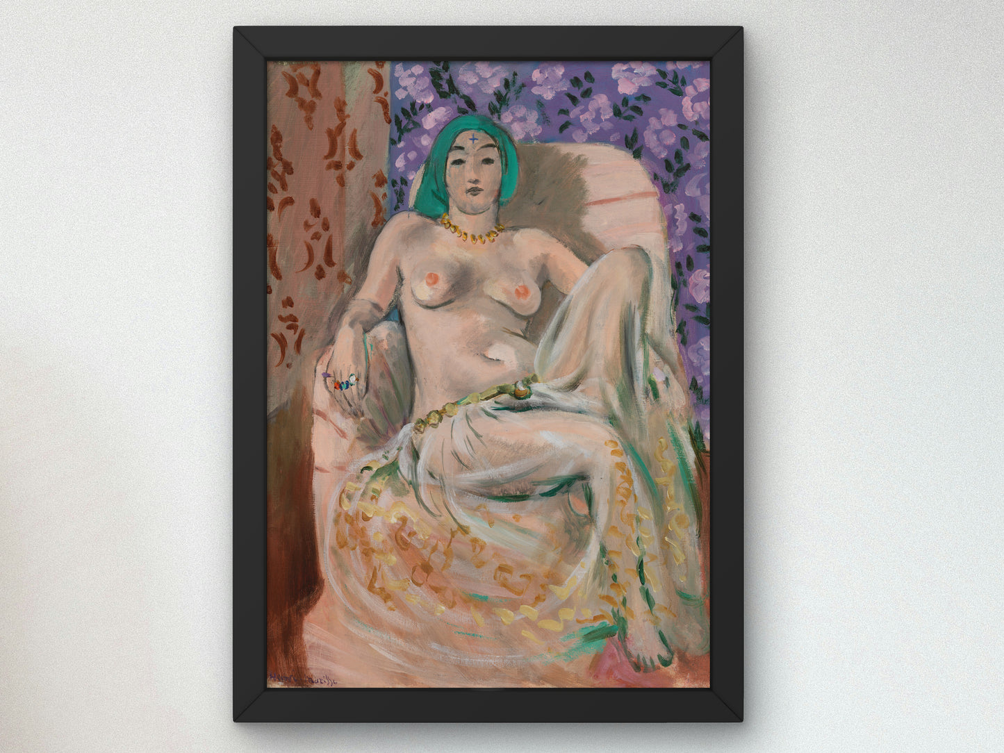 Moorish Woman, The Raised Knee by Henri Matisse 1922, Wall Art Print, Fine Art Reproduction, Museum Quality Decor, Poster