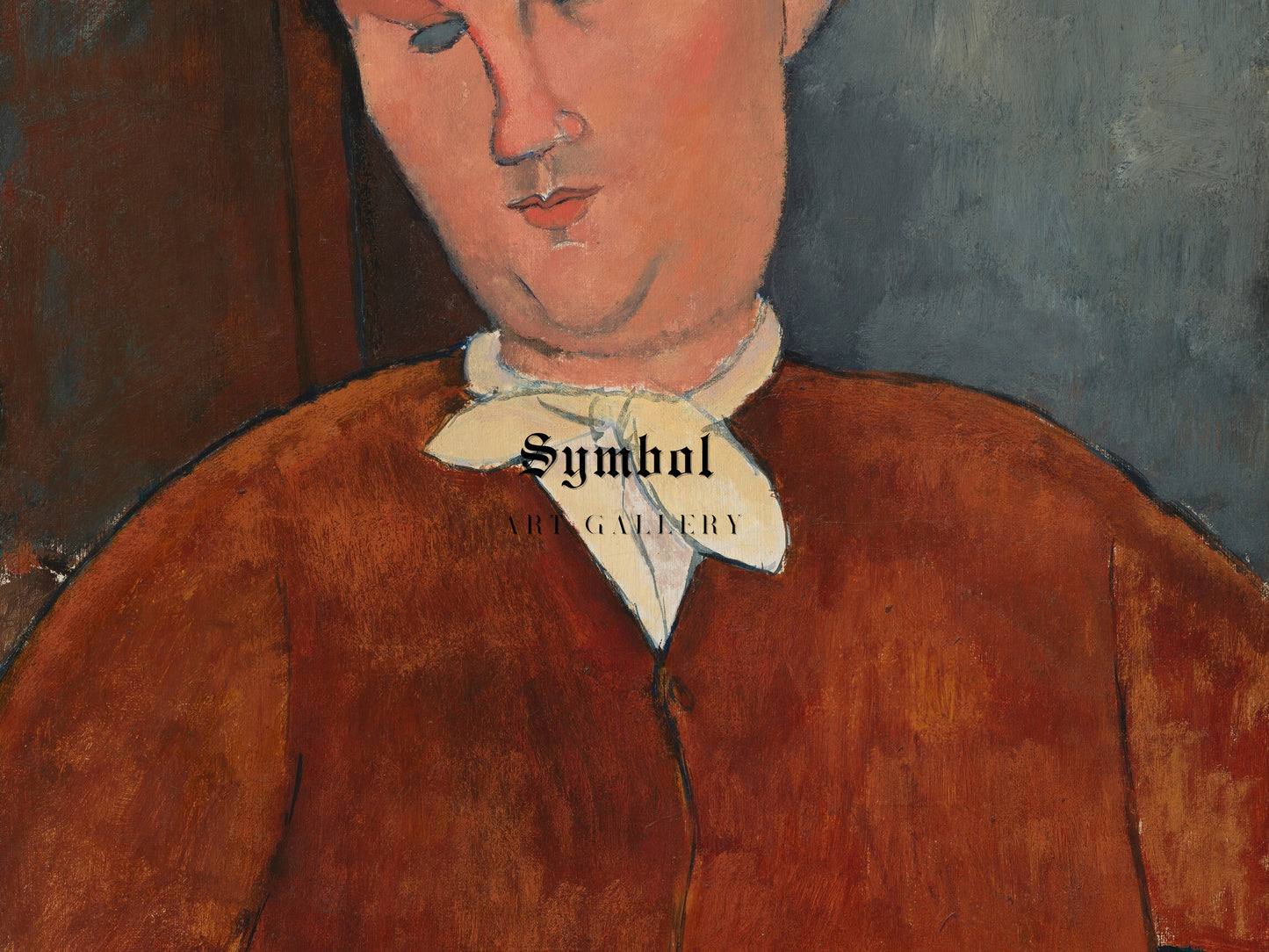 Monsieur Deleu by Amedeo Modigliani 1916, Wall Art Print, Fine Art Reproduction, Museum Quality Decor, Poster