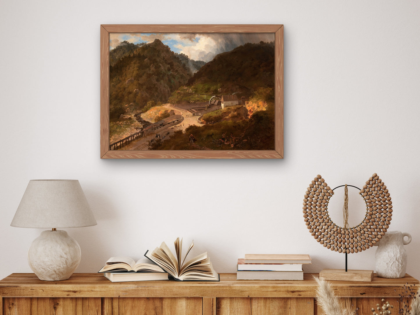 Minas de Real del Monte Hidalgo by Eugenio Landesio 1857, Wall Art Print, Fine Art Reproduction, Museum Quality Decor, Poster
