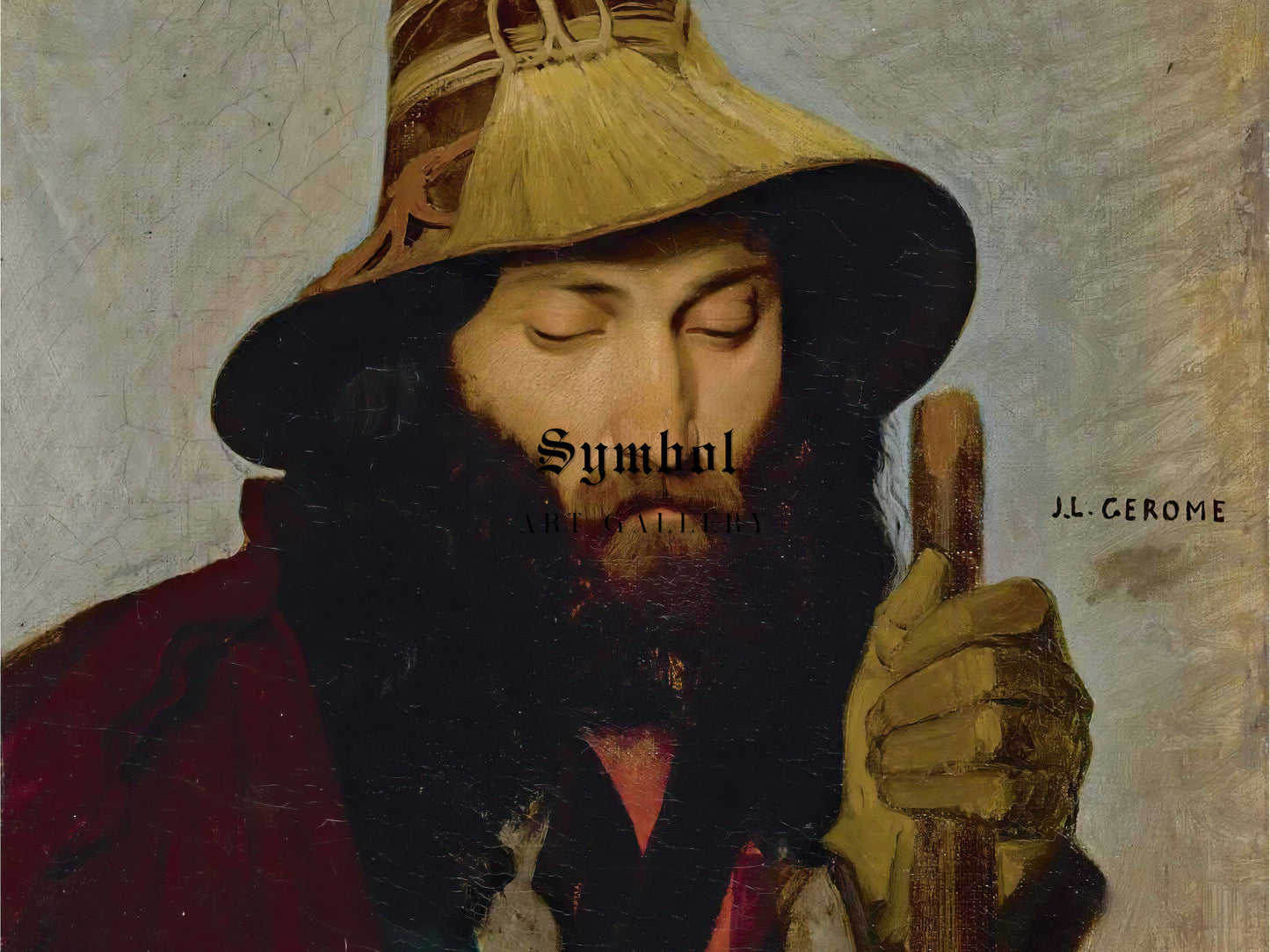 Portrait of an Italian Man by Jean Léon Gérôme, Wall Art Print, Fine Art Reproduction, Museum Quality Decor, Poster