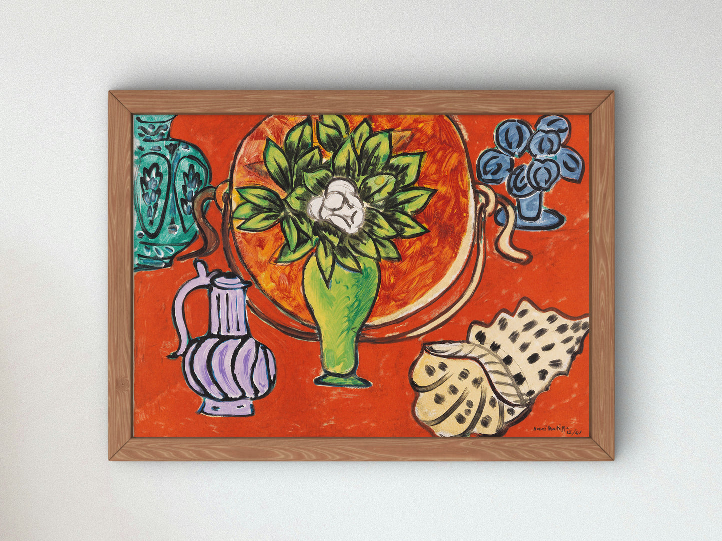 Still Life with Magnolia by Henri Matisse 1950, Wall Art Print, Fine Art Reproduction, Museum Quality Decor, Poster