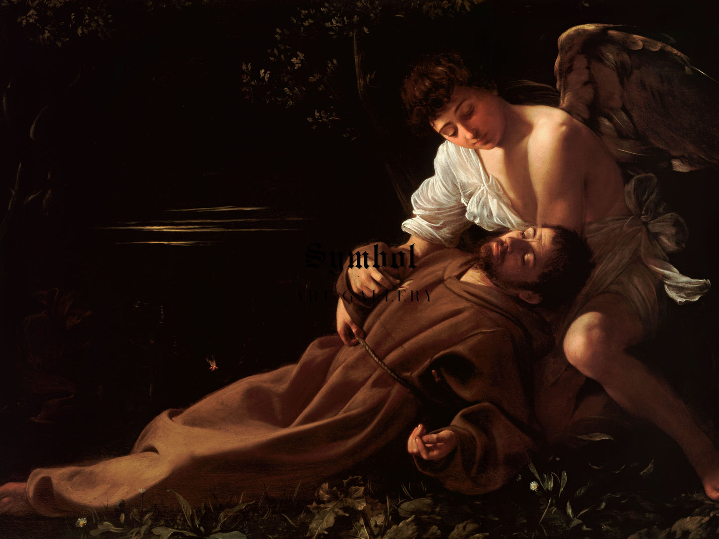 Saint Francis of Assisi in Ecstasy by Caravaggio 1595, Wall Art Print, Fine Art Reproduction, Museum Quality Decor, Poster