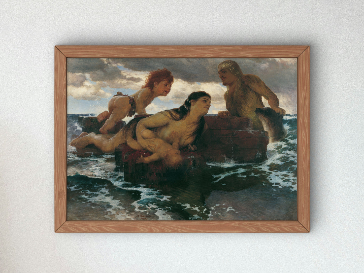 Sea Idyll by Arnold Böcklin 1887, Wall Art Print, Fine Art Reproduction, Museum Quality Decor, Poster