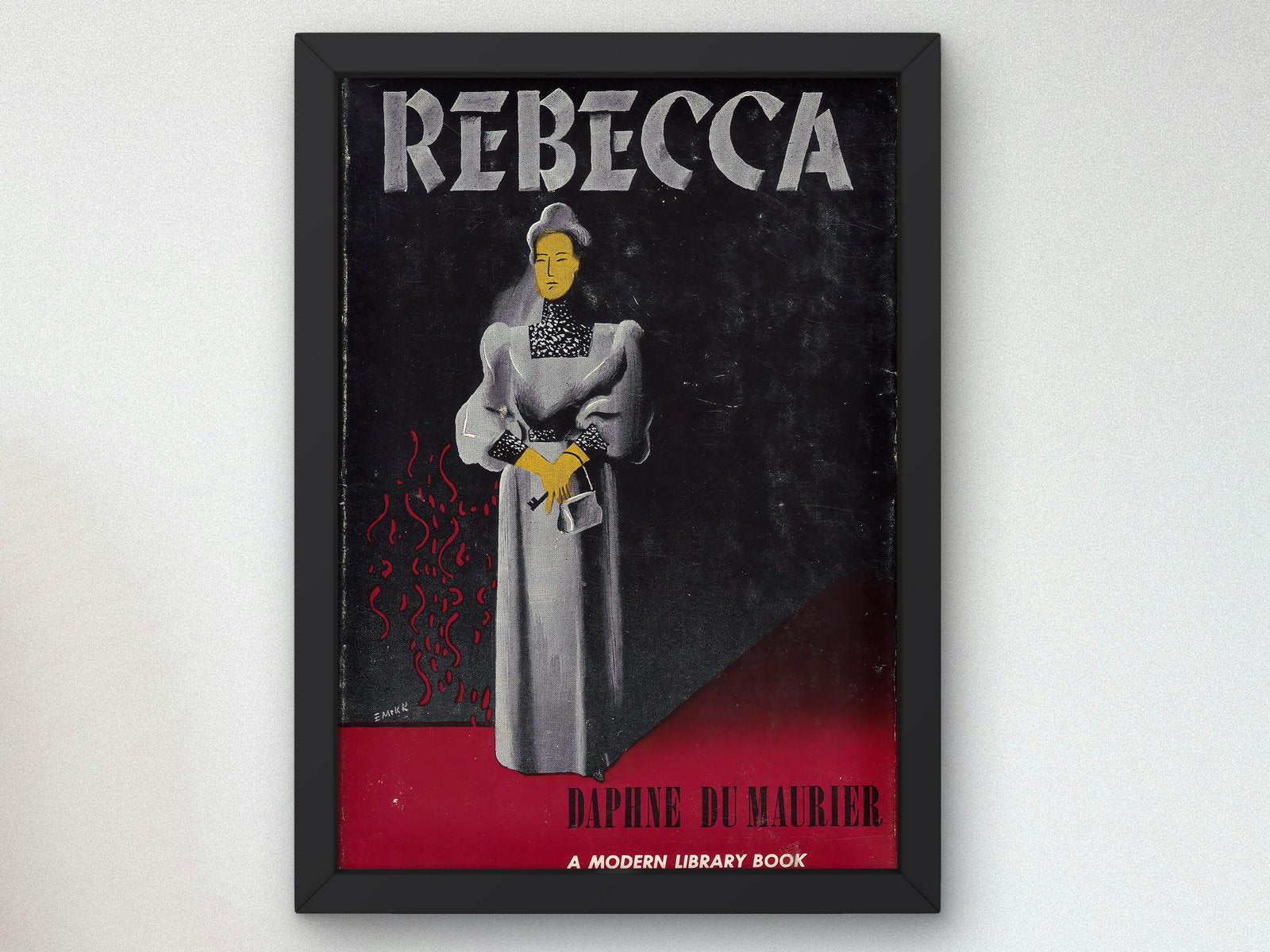 Rebecca Book Cover by Edward McKnight Kauffer, 1940, Art Deco and American Modernism, fine art print