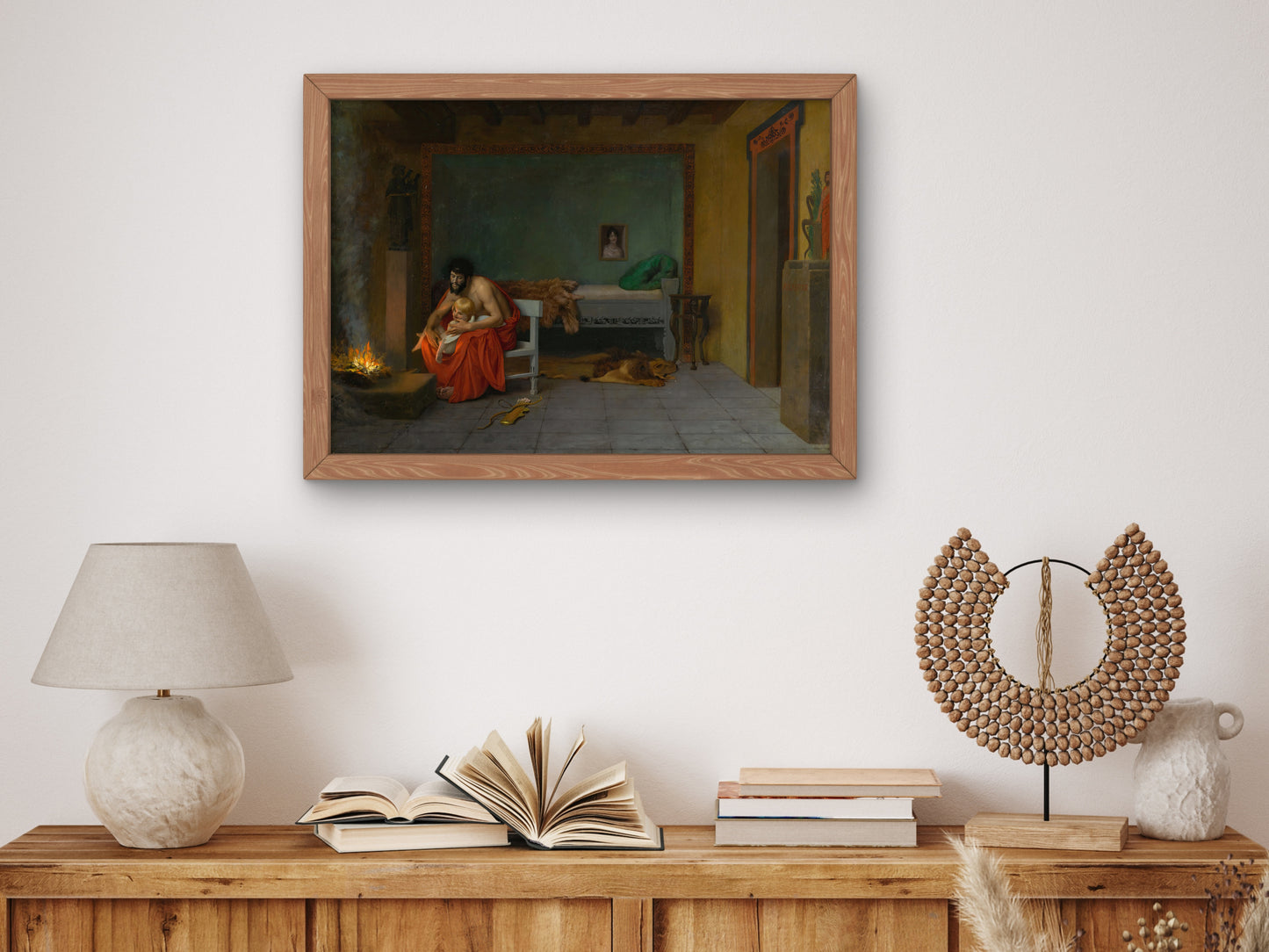 Cupid's Shivering Limbs the Embers Warm by Jean Léon Gérôme, Wall Art Print, Fine Art Reproduction, Museum Quality Decor, Poster