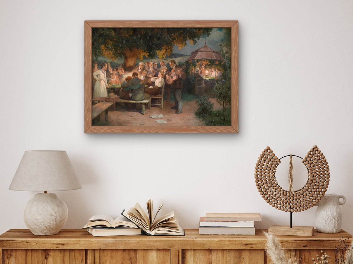 Beim Heurigen by Rudolf Alfred Höger, Wall Art Print, Fine Art Reproduction, Museum Quality Decor, Poster