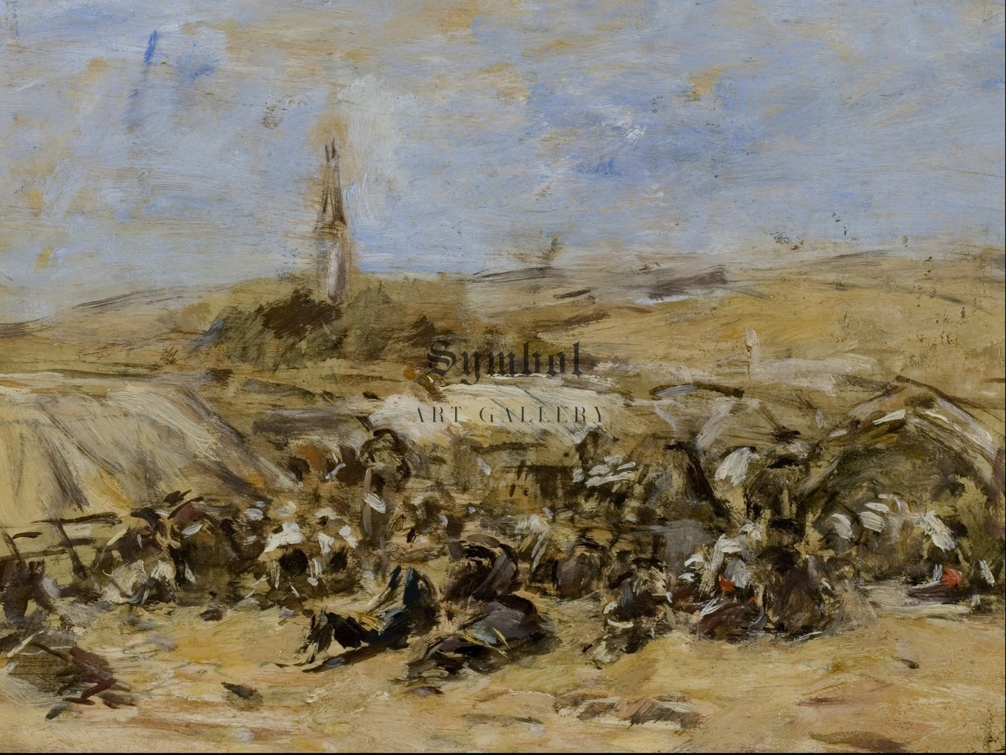 Le Pardon de Sainte Anne la Palud by Eugène Boudin 1858, Wall Art Print, Fine Art Reproduction, Museum Quality Decor, Poster