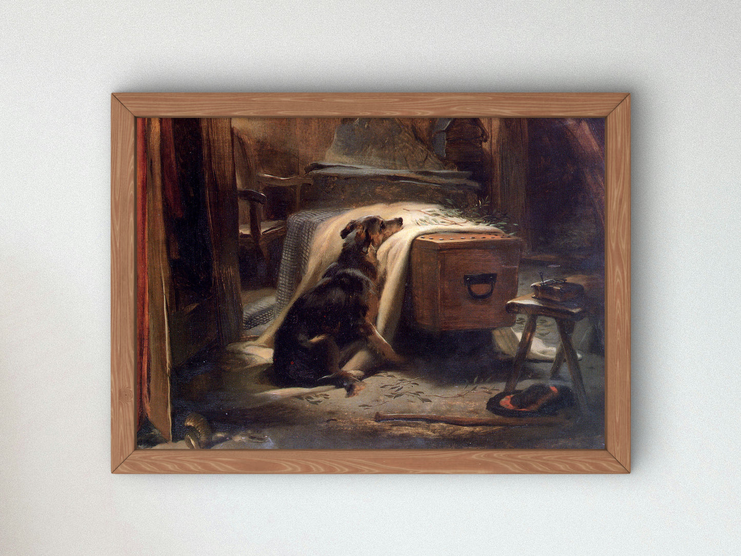 The Old Shepherd's Chief Mourner by Edwin Landseer 1837, Wall Art Print, Fine Art Reproduction, Museum Quality Decor, Poster