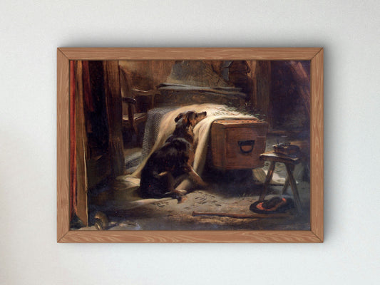 The Old Shepherd's Chief Mourner by Edwin Landseer 1837, Wall Art Print, Fine Art Reproduction, Museum Quality Decor, Poster