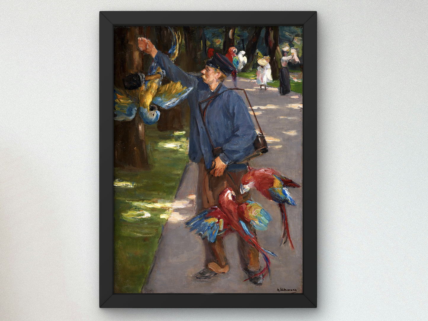 The Parrot Man by Max Liebermann 1902, Wall Art Print, Fine Art Reproduction, Museum Quality Decor, Poster