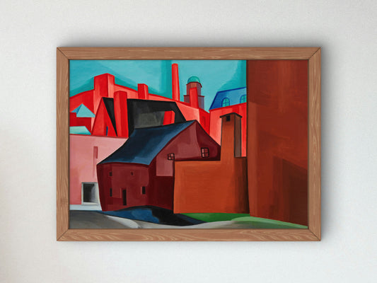 Afterglow by Oscar Bluemner 1927, Wall Art Print, Fine Art Reproduction, Museum Quality Decor, Poster