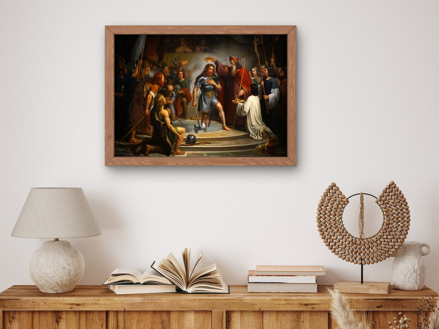 Le Baptême de Clovis by François Louis Dejuinne 1837, Wall Art Print, Fine Art Reproduction, Museum Quality Decor, Poster