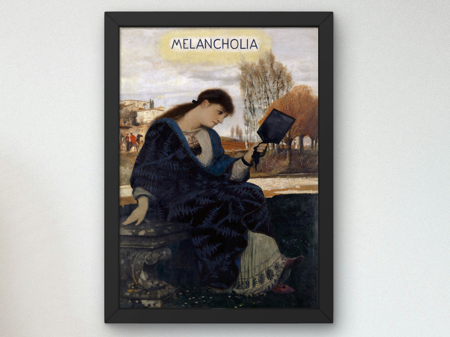 Melancholia by Arnold Böcklin 1885, Wall Art Print, Fine Art Reproduction, Museum Quality Decor, Poster