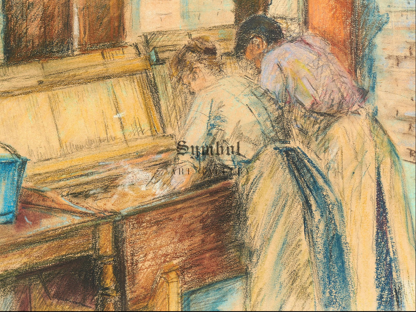 Les Lavandières by Émile Schuffenecker 1881, Wall Art Print, Fine Art Reproduction, Museum Quality Decor, Poster