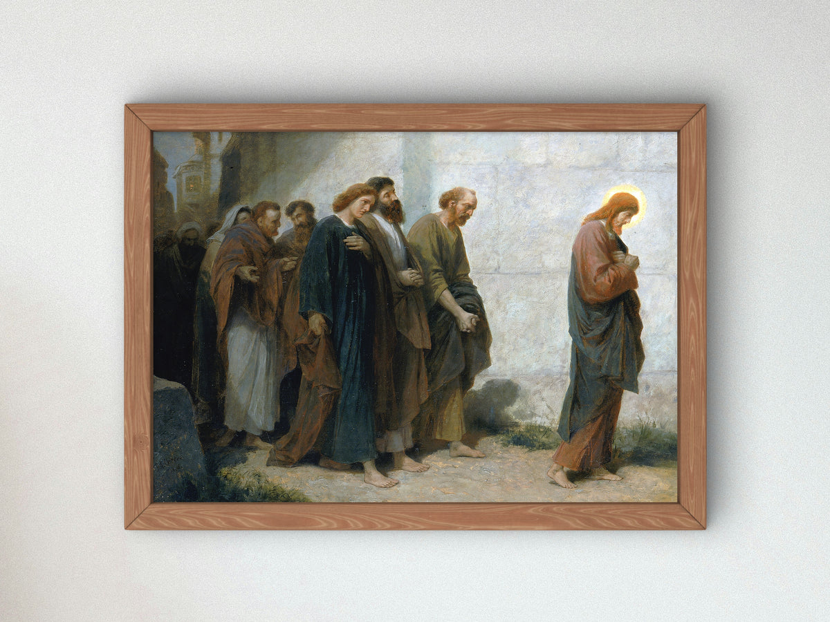 Going Down to Gethsemane by Johannes Adam Simon Oertel 1898, Wall Art Print, Fine Art Reproduction, Museum Quality Decor, Poster