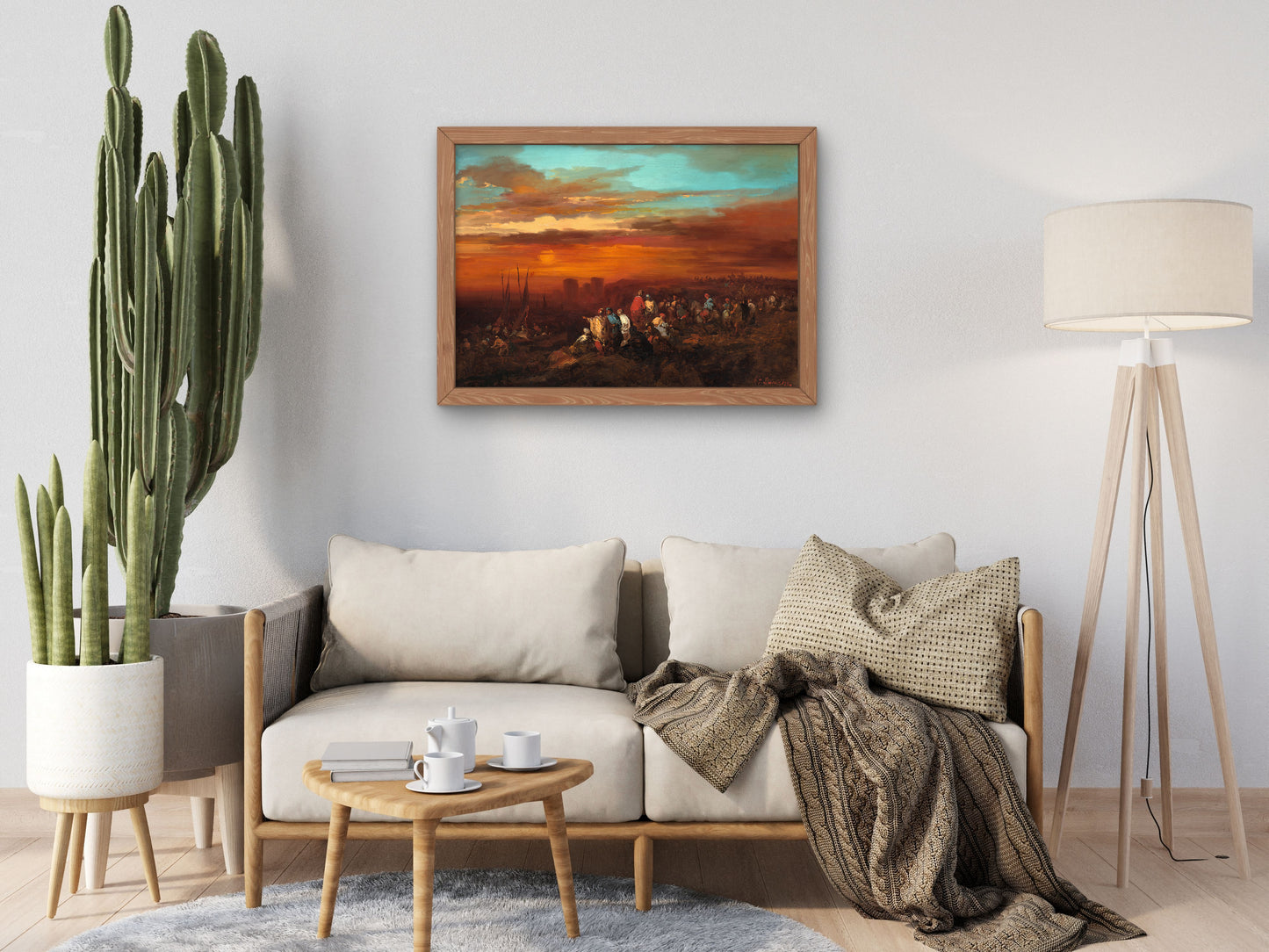 Moorish Scene at Sunset by Eugenio Lucas Velázquez 1860, Wall Art Print, Fine Art Reproduction, Museum Quality Decor, Poster