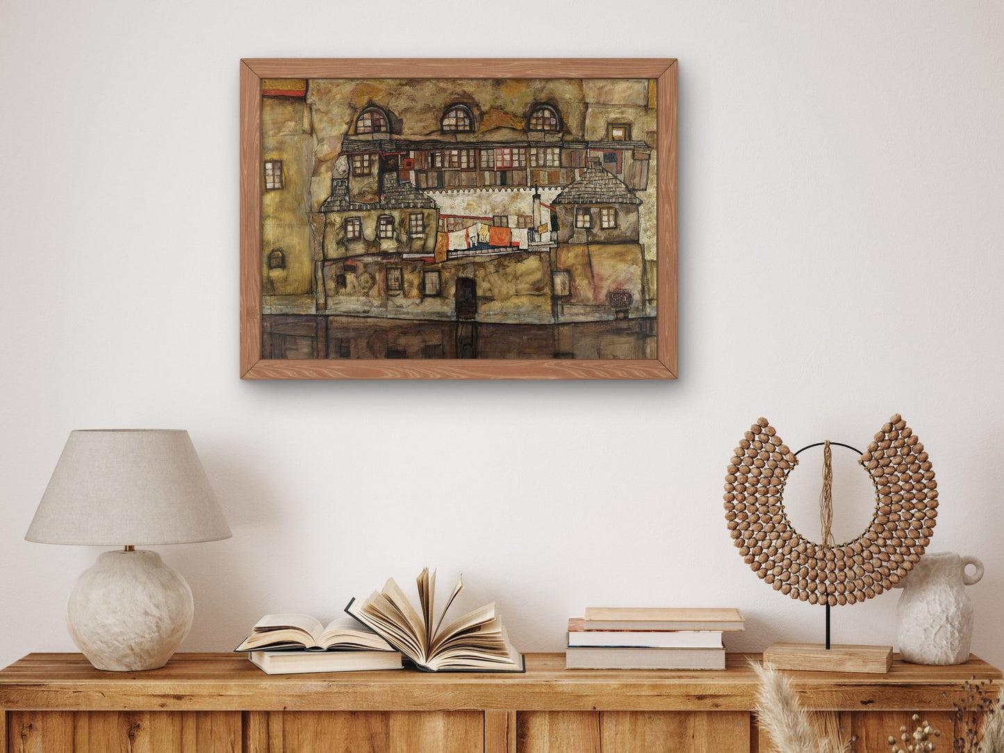 House Wall on the River by Egon Schiele 1915, Wall Art Print, Fine Art Reproduction, Museum Quality Decor, Poster