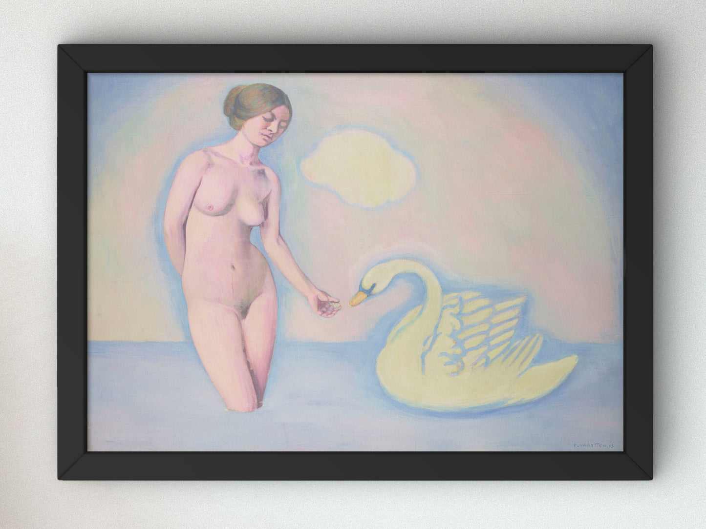 Woman with a Swan by Félix Vallotton 1913, Wall Art Print, Fine Art Reproduction, Museum Quality Decor, Poster