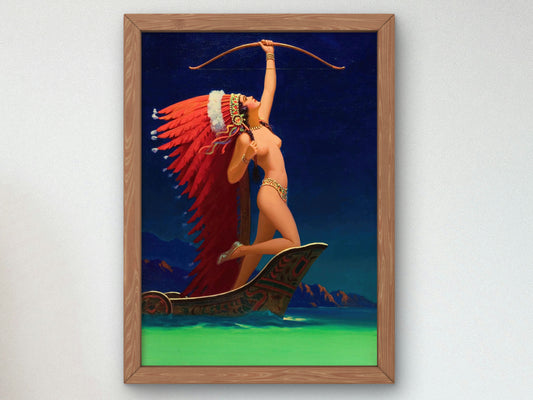 Flaming Arrow by Edward Mason Eggleston 1936, Wall Art Print, Fine Art Reproduction, Museum Quality Decor, Poster
