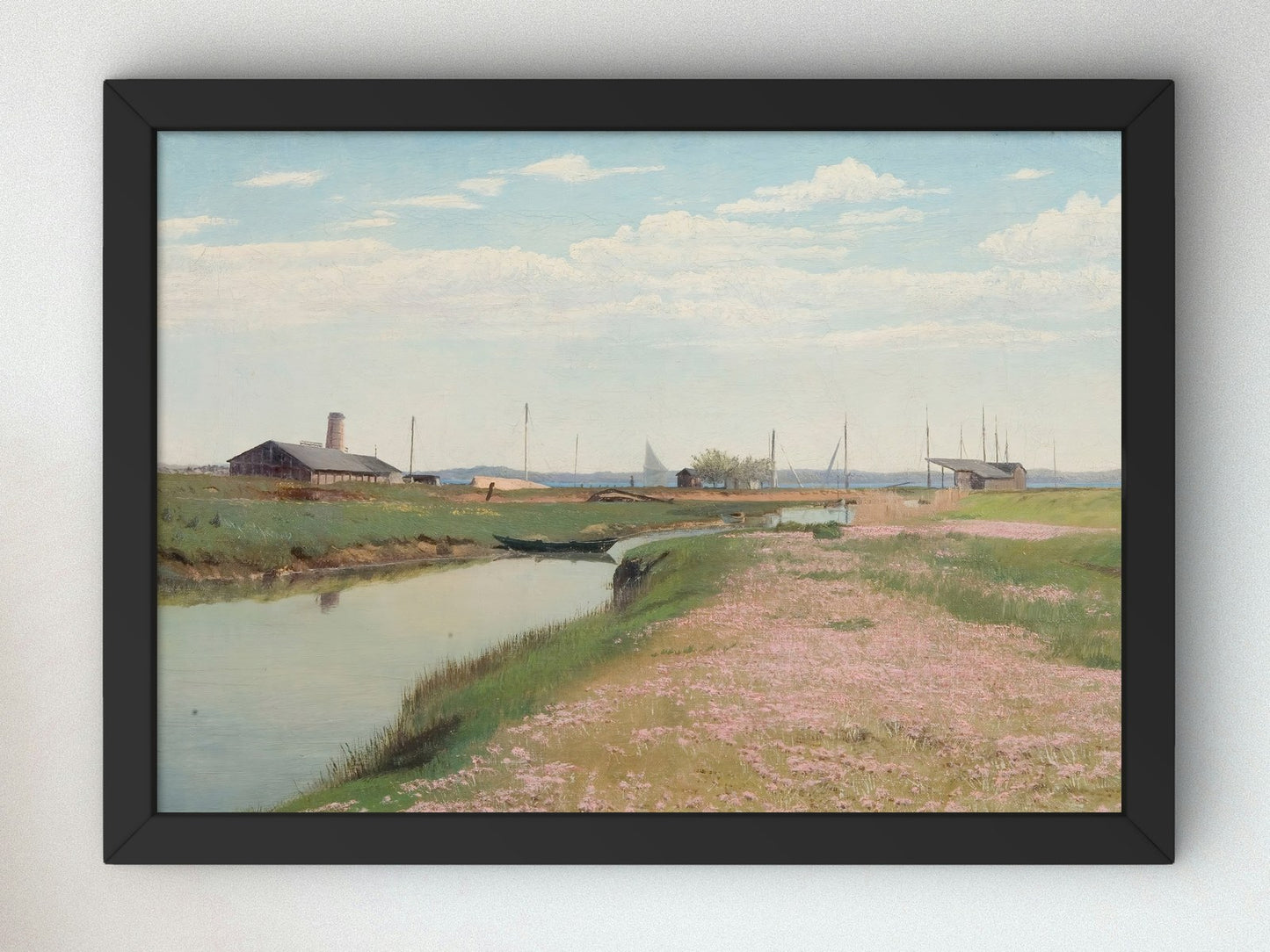 The River and the Harbour by Laurits Andersen Ring 1900, Wall Art Print, Fine Art Reproduction, Museum Quality Decor, Poster