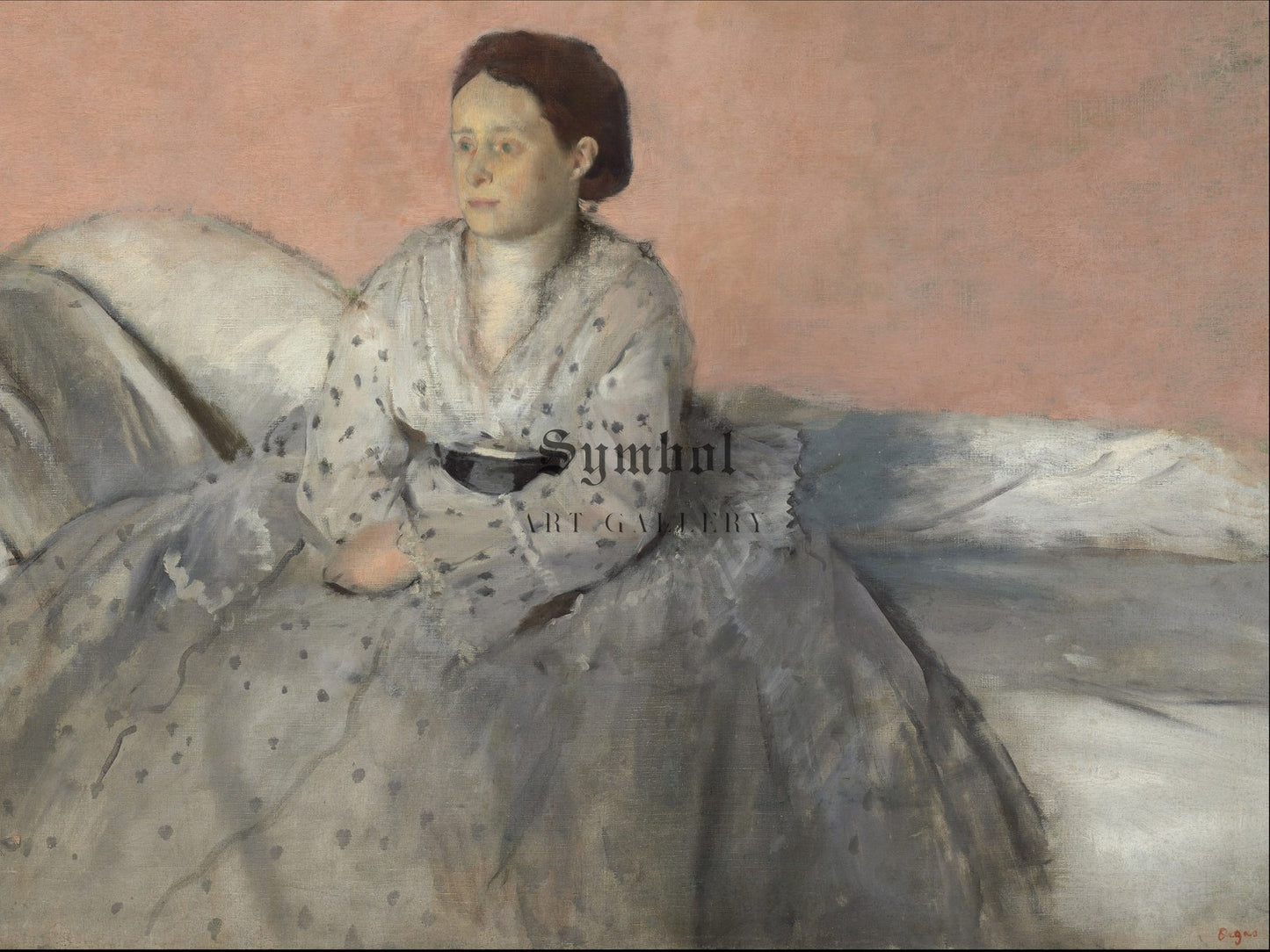 Madame René de Gas by Edgar Degas 1873, Wall Art Print, Fine Art Reproduction, Museum Quality Decor, Poster
