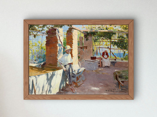 Sorrento Vineyard by Feliks Wygrzywalski, Wall Art Print, Fine Art Reproduction, Museum Quality Decor, Poster
