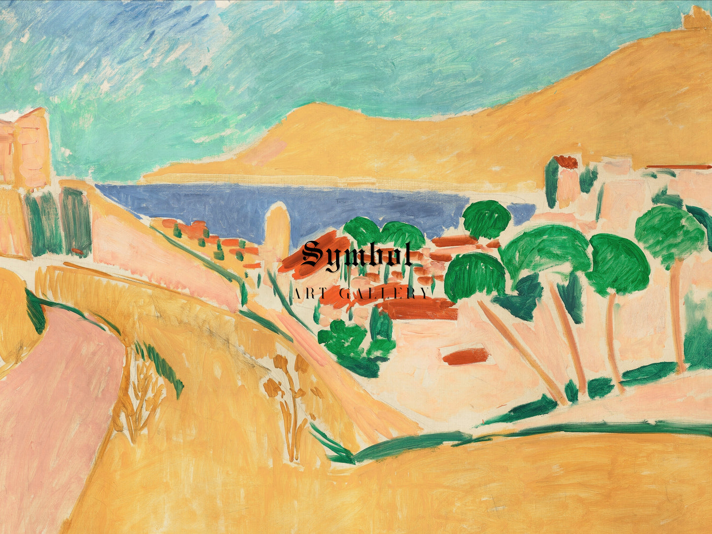Collioure in August by Henri Matisse 1911, Wall Art Print, Fine Art Reproduction, Museum Quality Decor, Poster