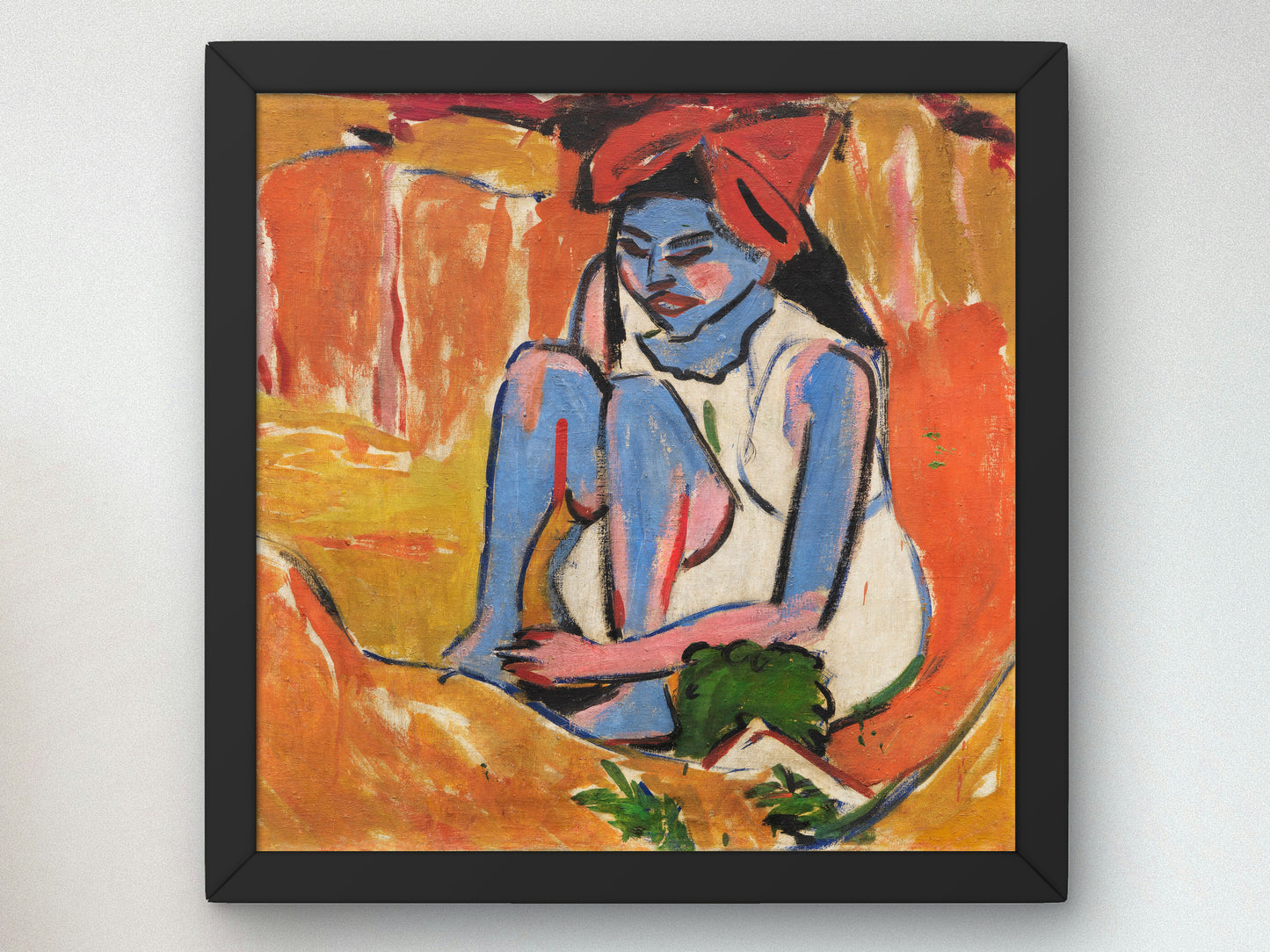 The Blue Girl in the Sun by Ernst Ludwig Kirchner 1910, Wall Art Print, Fine Art Reproduction, Museum Quality Decor, Poster