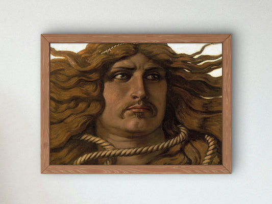 Samson by Elihu Vedder 1886, Wall Art Print, Fine Art Reproduction, Museum Quality Decor, Poster