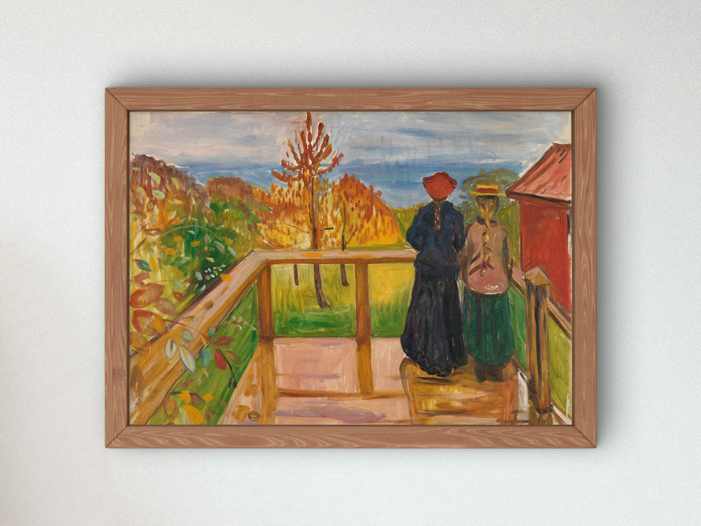 On the Veranda by Edvard Munch 1902, Wall Art Print, Fine Art Reproduction, Museum Quality Decor, Poster