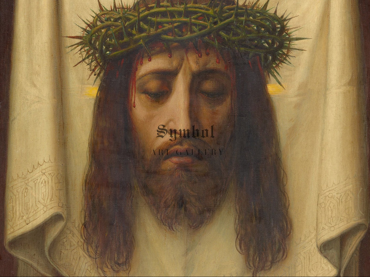 The Veil of Saint Veronica by Edward von Steinle 1885, Wall Art Print, Fine Art Reproduction, Museum Quality Decor, Poster