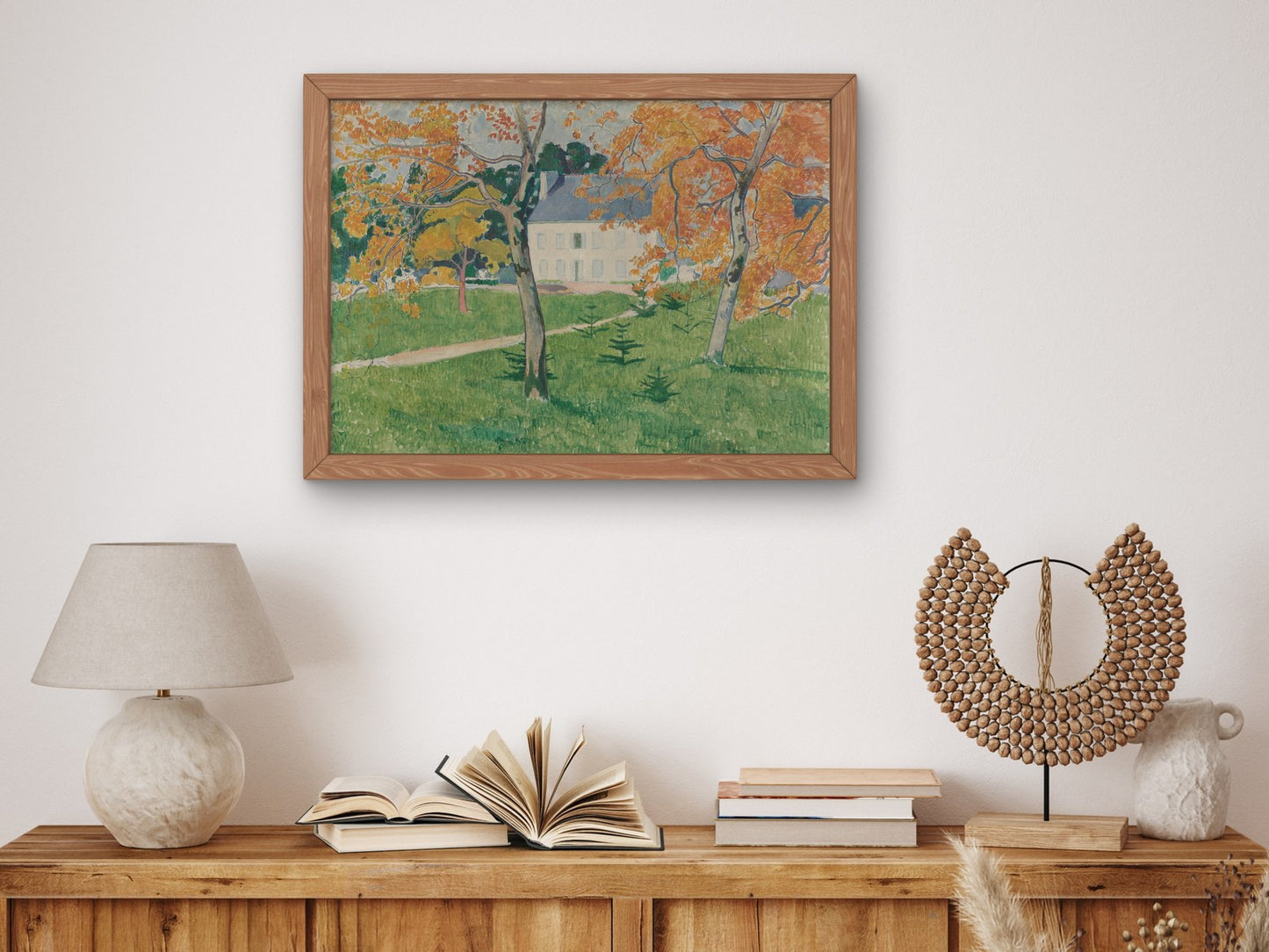 House among trees, Pont Aven by Émile Bernard 1888, Wall Art Print, Fine Art Reproduction, Museum Quality Decor, Poster