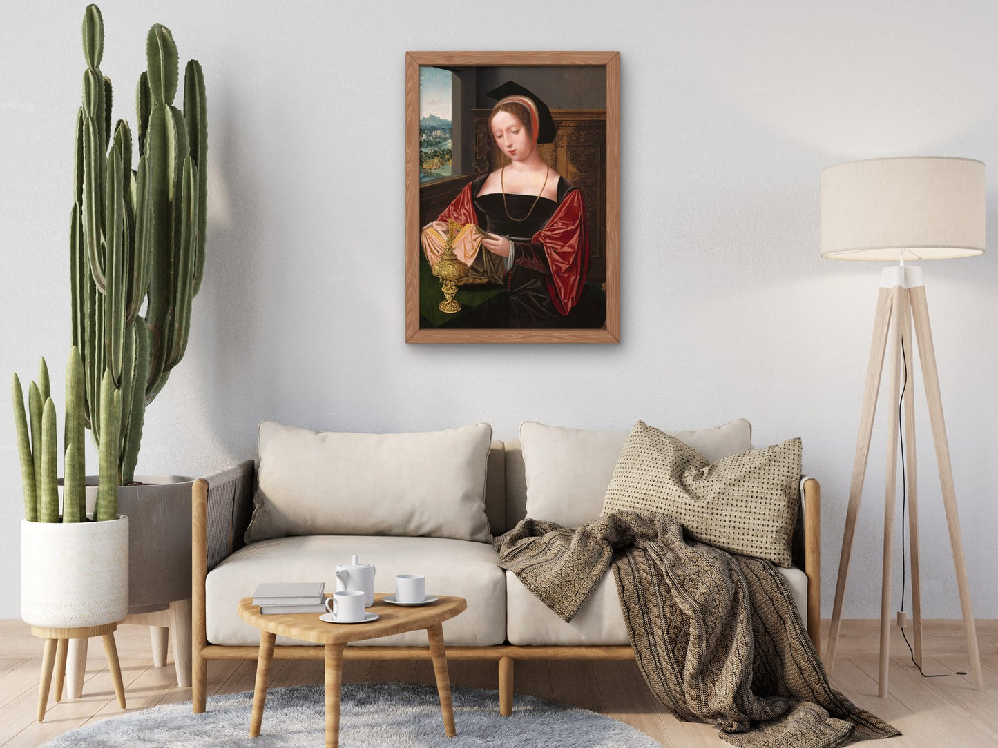 A Lady Reading, Saint Mary Magdalene by Master of the Female Half Lengths 1530, Wall Art Print, Fine Art Reproduction, Museum Quality Decor